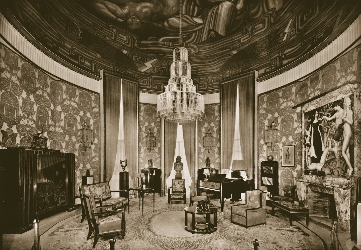 Grand Salon, conçu par Jacques-Emile Ruhlmann, 1925 - French Photographer