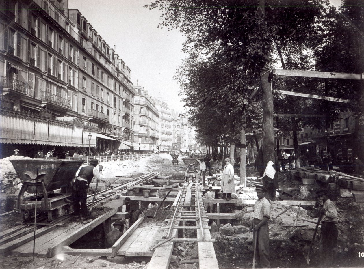Construction de la station Saint-Paul sur la Ligne 1 du métro parisien, 1903 - French Photographer