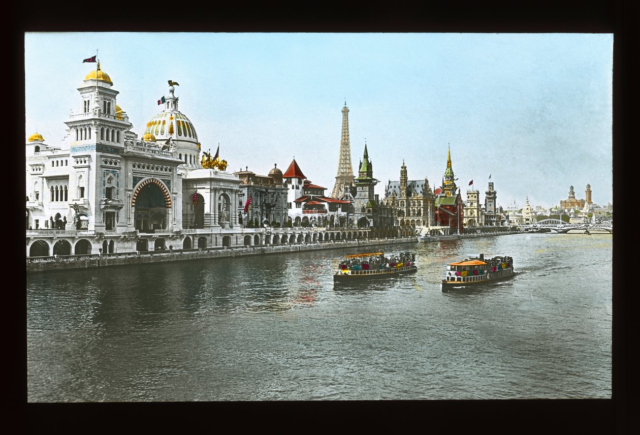 Exposition de Paris : Quai des Nations, pavillon ottoman et pavillon des États-Unis, 1900 - French Photographer