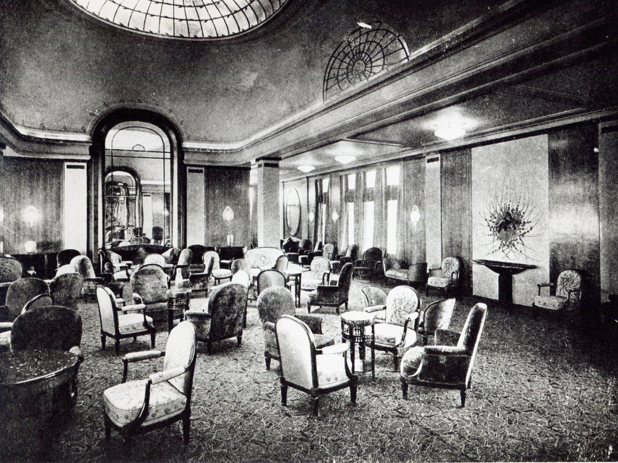 Grand salon du paquebot Paris, juillet 1921 - French Photographer