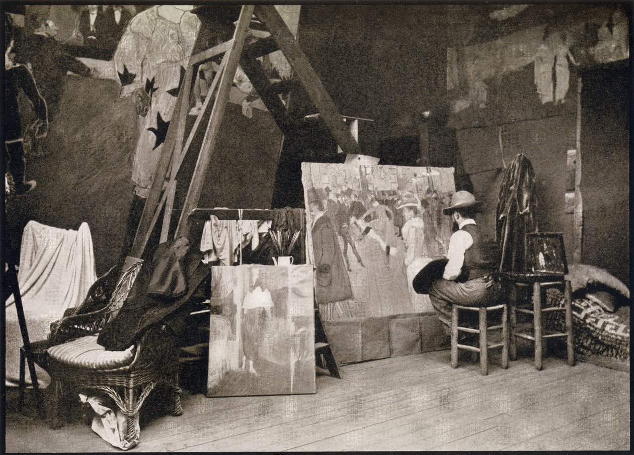 Toulouse-Lautrec dans son atelier de la rue Caulaincourt, de 