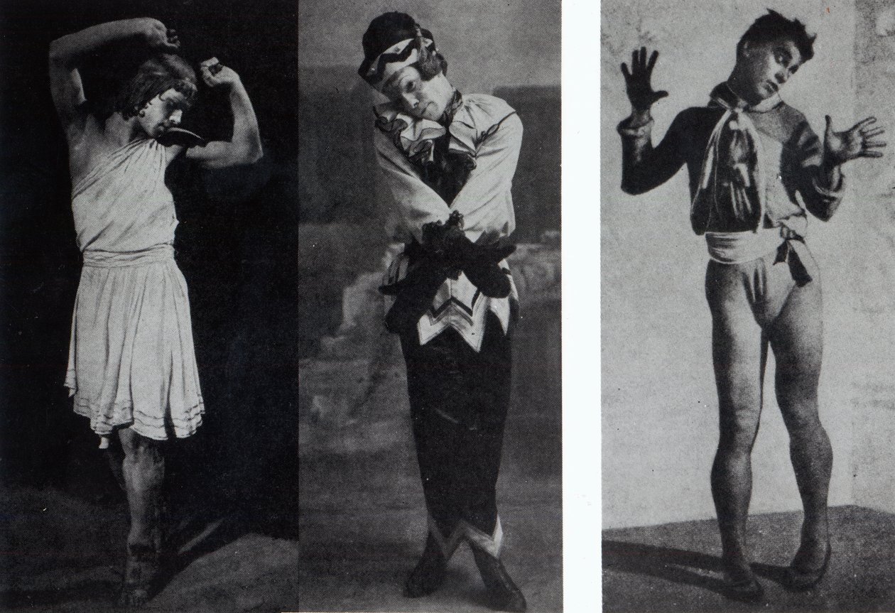 Vaslav Nijinsky dans le rôle de Narcisse, Petrouchka et Till Eulenspiegel, vers 1911-16 - French Photographer