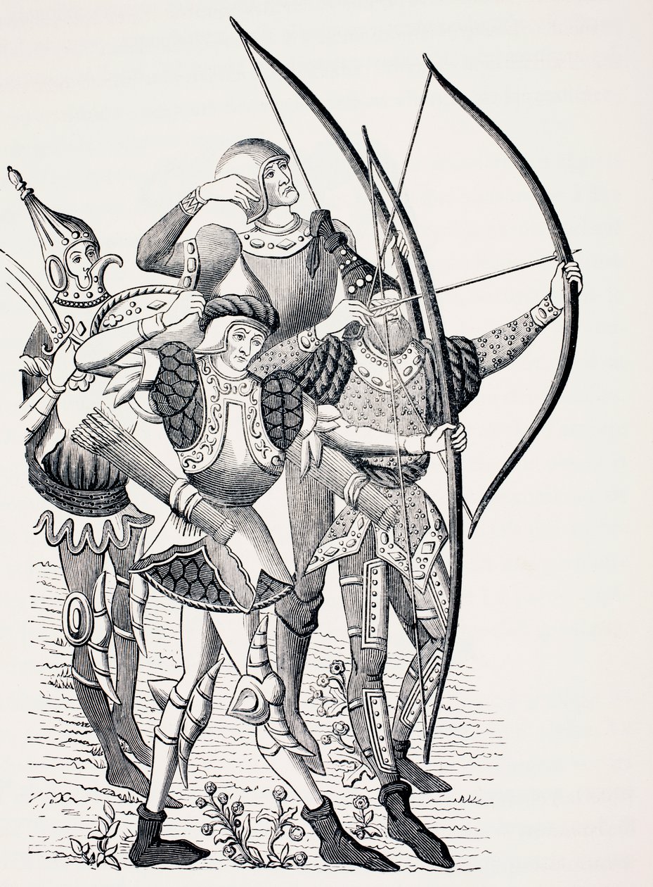 Archers français du 15ème siècle en action, de 