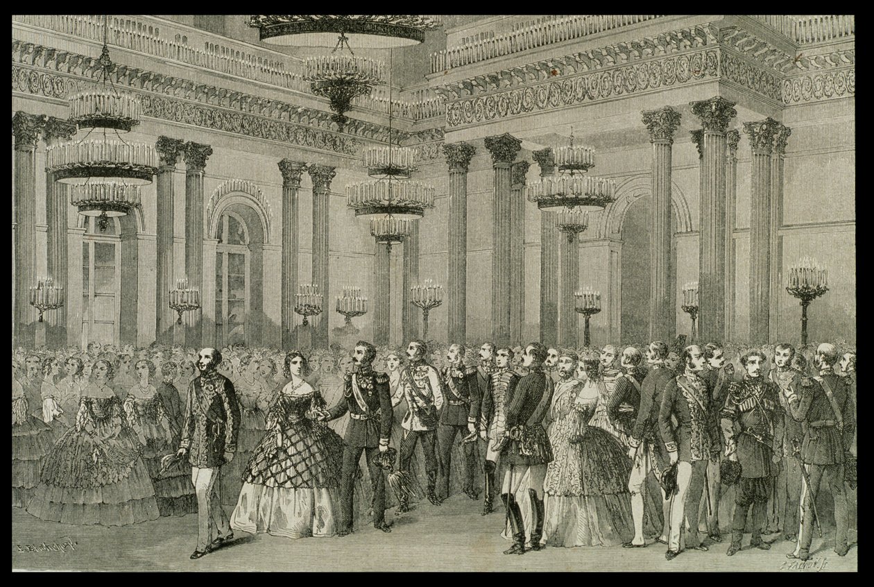 Un bal à Saint-Pétersbourg dans les années 1860 - French School