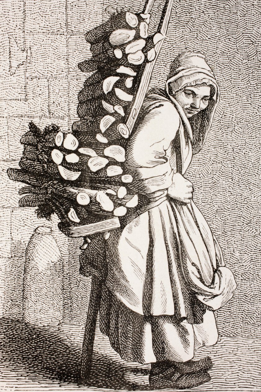 Une Femme portant du bois à vendre dans le Paris du 18ème siècle, 1875 - French School