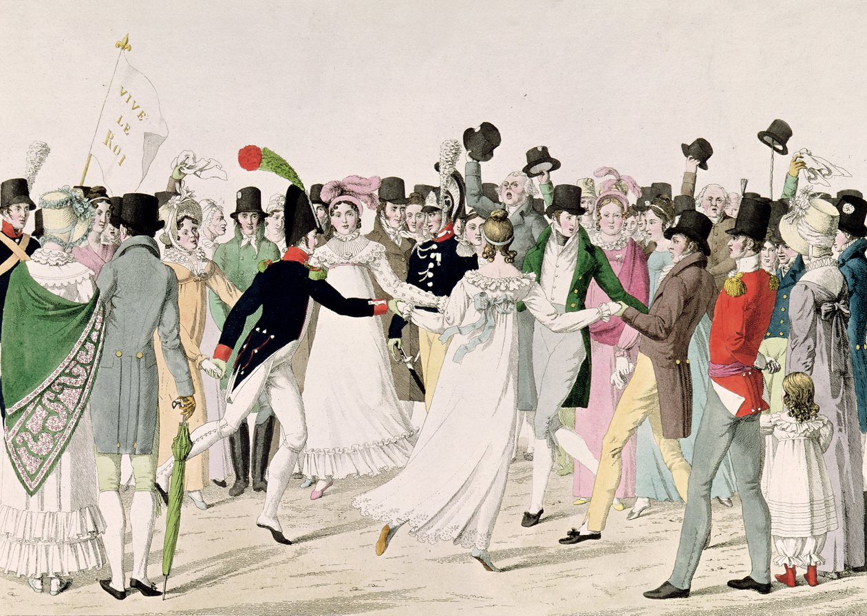 Une soirée aux Tuileries en juillet 1815 - French School
