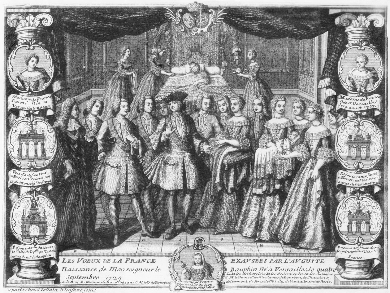 Naissance de Louis, Dauphin de France, fils de Louis XV, le 4 septembre 1729 - French School