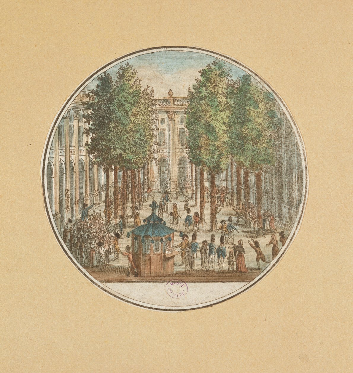 Camille Desmoulins parlant au Palais Royal, 12 juillet 1789 - French School