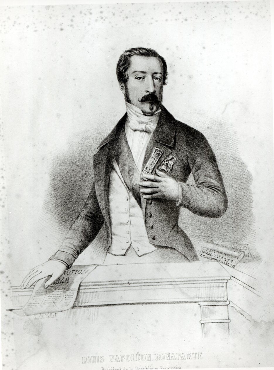 Charles Louis Napoléon Bonaparte prêtant serment sur la Constitution de 1848 - French School