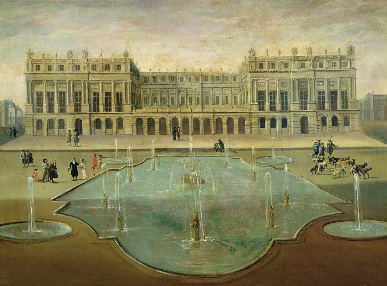 Château de Versailles côté jardin, avant 1678 - French School