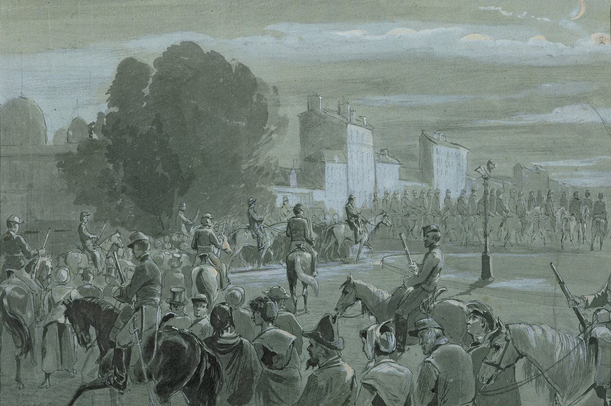 Prisonniers Communards Escortés à Versailles, 1871 - French School