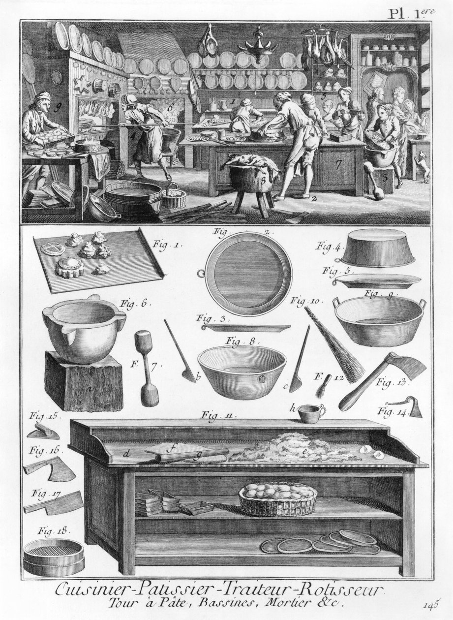 Cuisinier, pâtissier, traiteur, vendeur de viande rôtie, illustration de l
