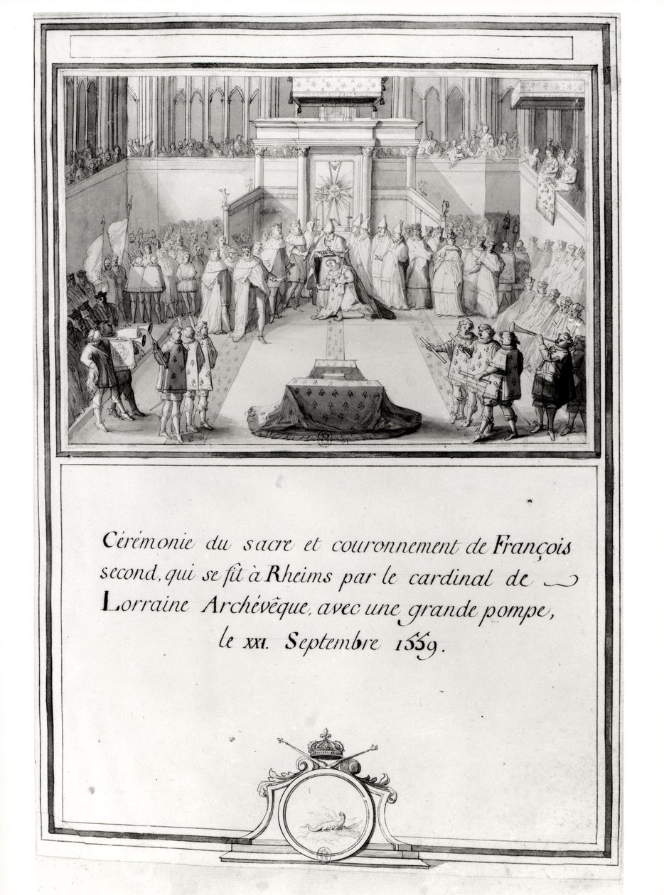 Couronnement de François II (1544-60), 21 septembre 1559 à Reims par l