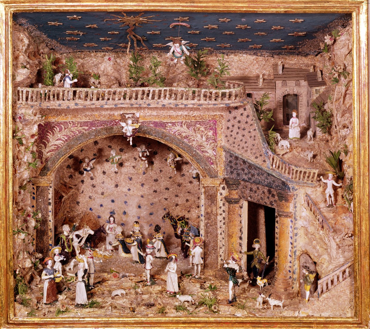 Crèche, Nevers (verre filé) - French School