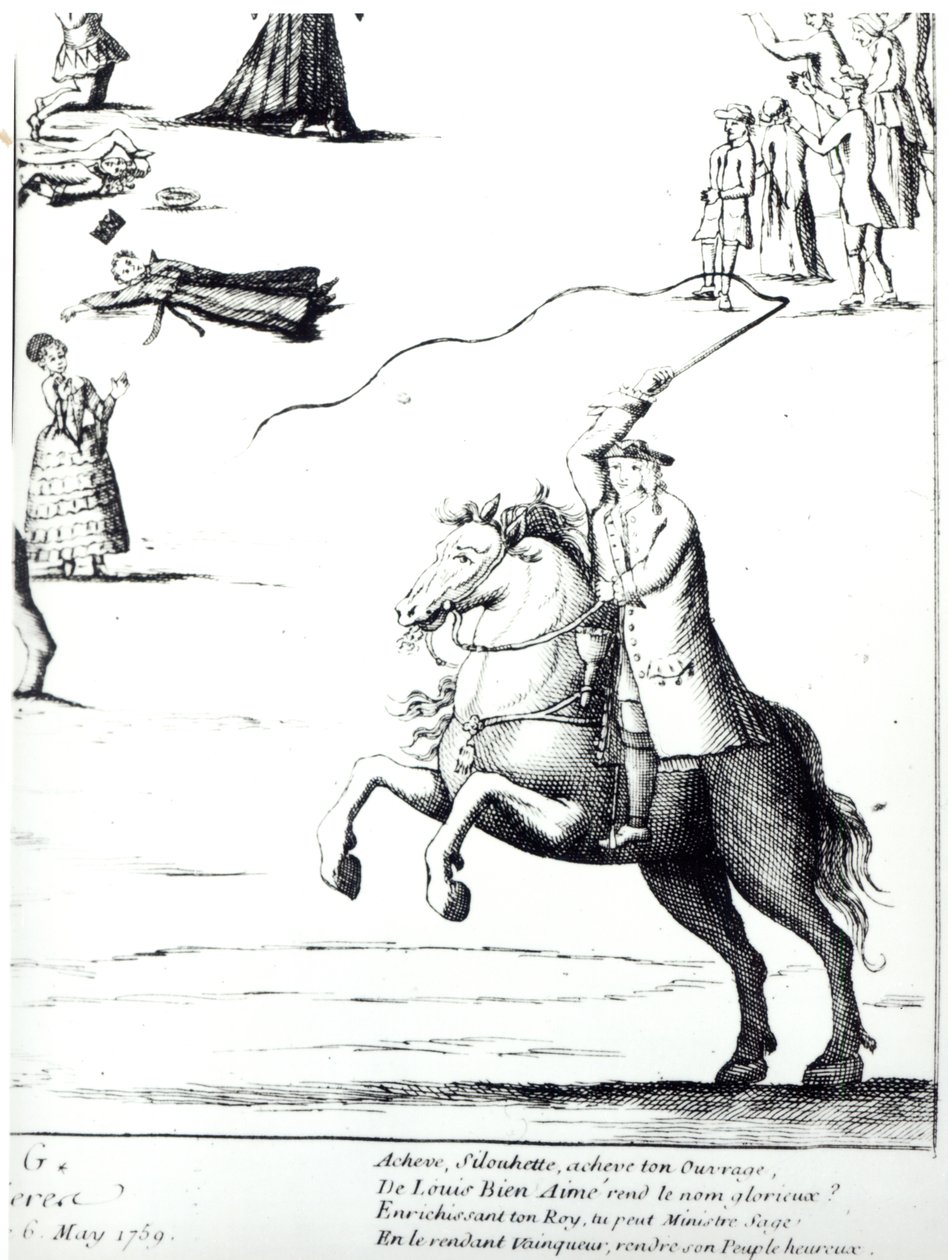 Étienne de Silhouette (1704-67) contre les Fermiers Généraux - French School