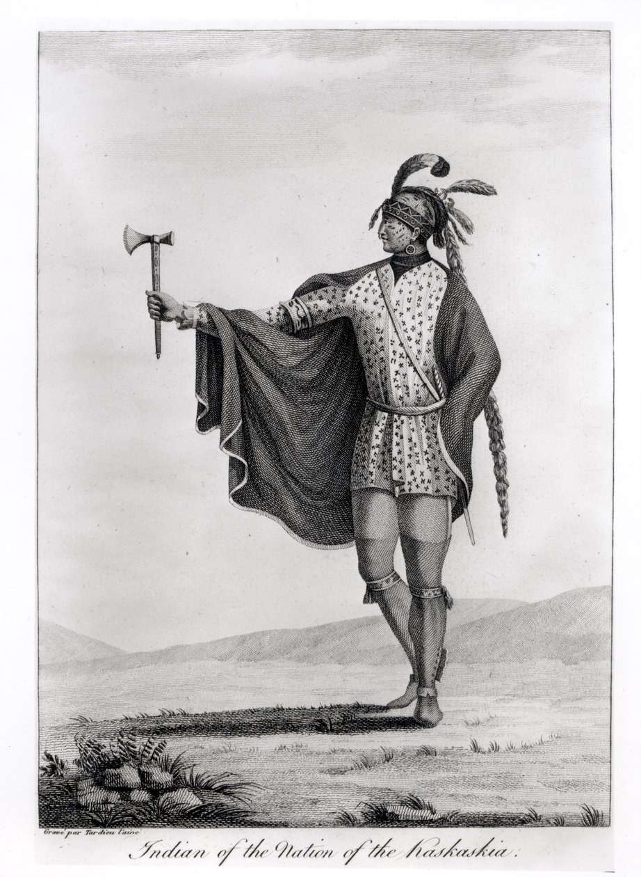 Indien de la nation Kaskaskia, de l
