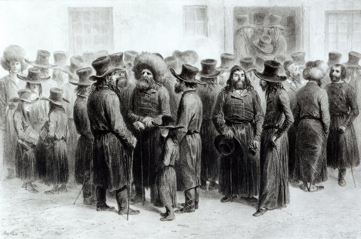 Commerçants et marchands juifs, imprimé par Auguste Bry - French School