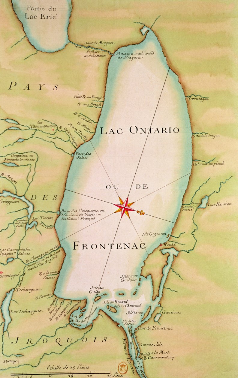 Carte du lac Ontario - French School