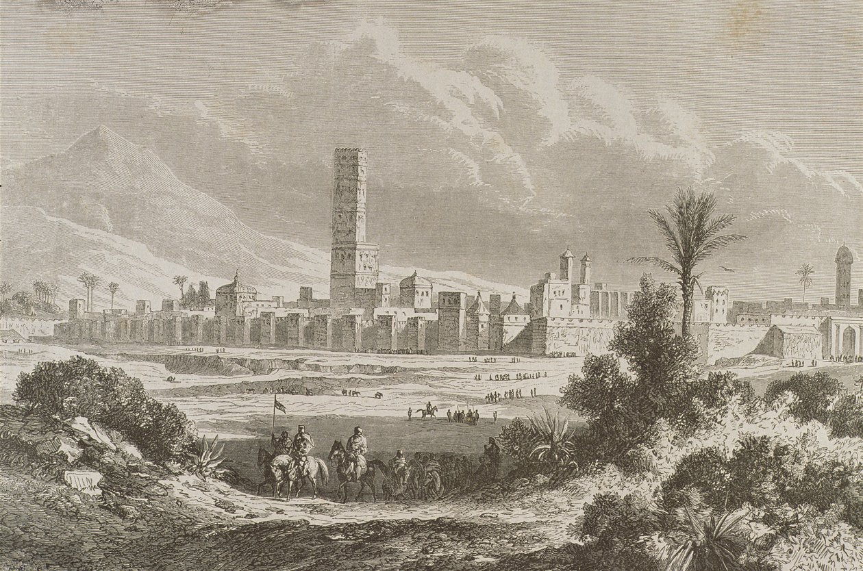 Marrakech dans les années 1860 - French School