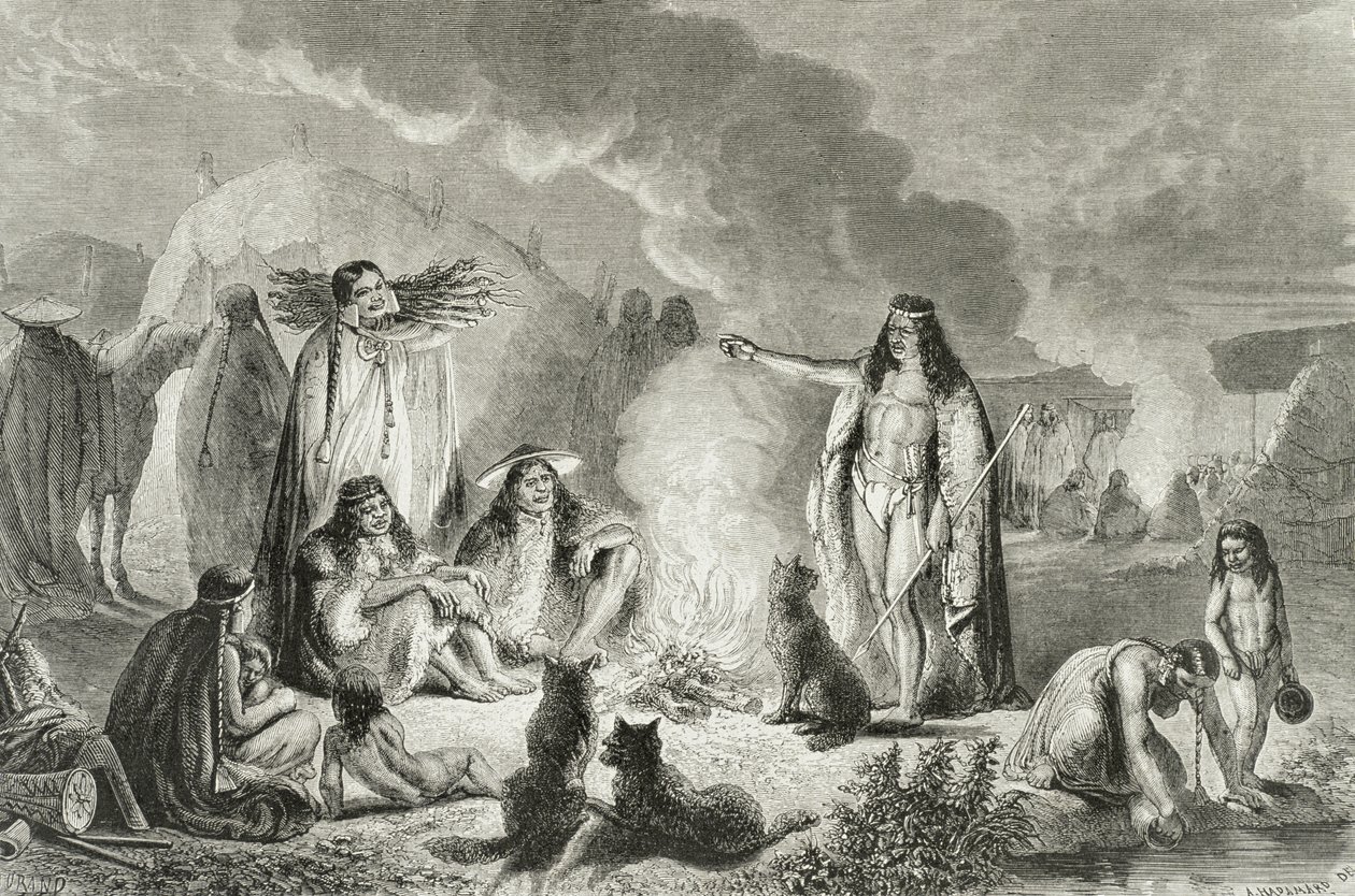 Patagoniens natifs dans les années 1850, de 