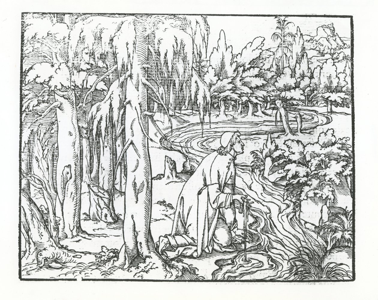 Page de Discours du Songe de Poliphile, par Francesco Colonna, 1546 - French School