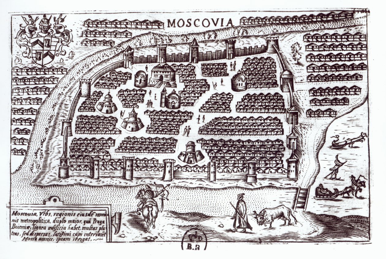 Plan de Moscou, 1628 - French School