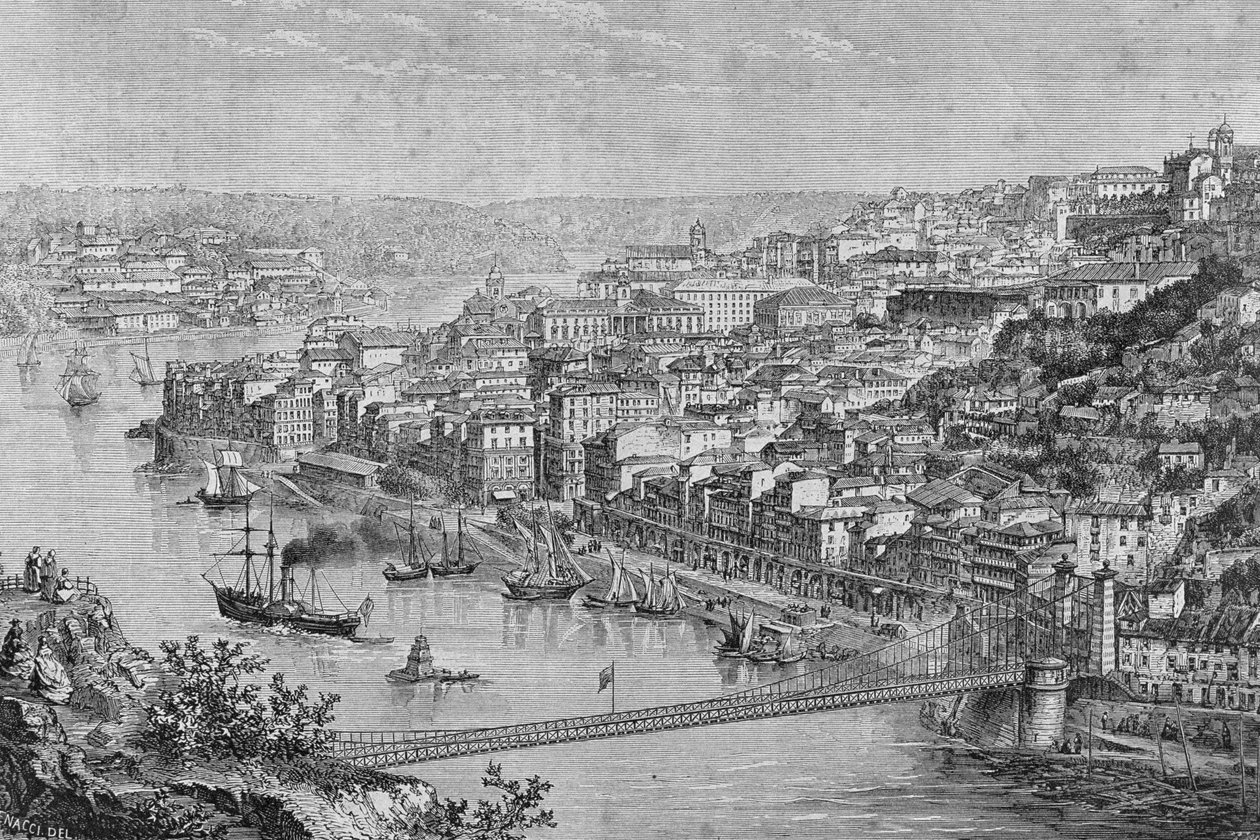 Porto dans les années 1860 - French School