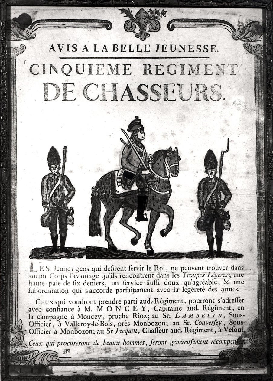 Affiche de recrutement pour le Cinquième Régiment - French School