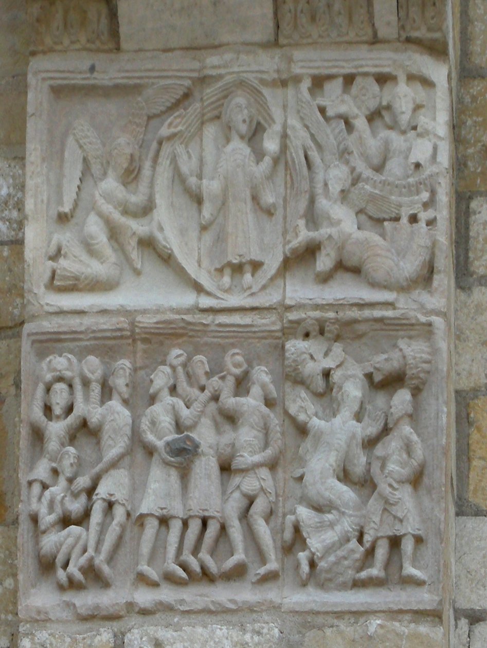 Relief représentant la lapidation de Saint Étienne - French School