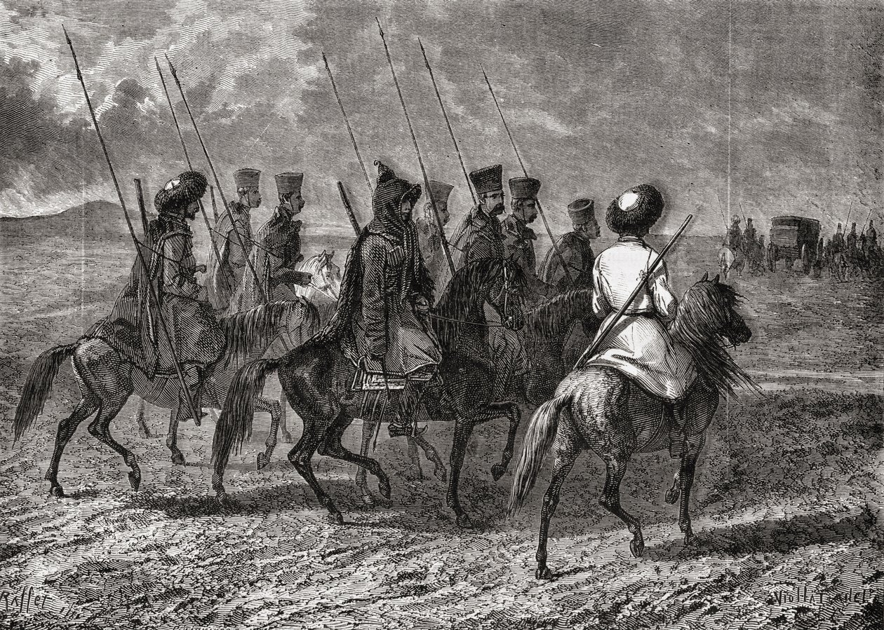 Cosaques russes au XVIIIe siècle - French School