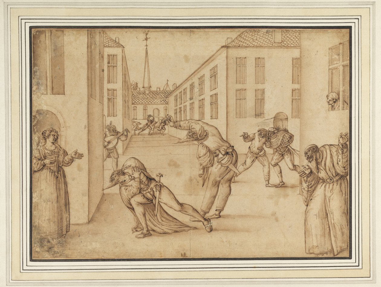 Scène de la Commedia dell