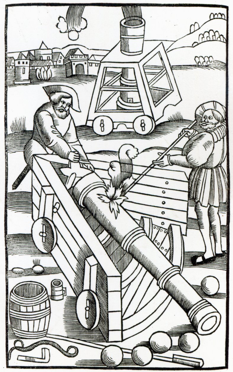 Soldats tirant un canon, illustration pour 