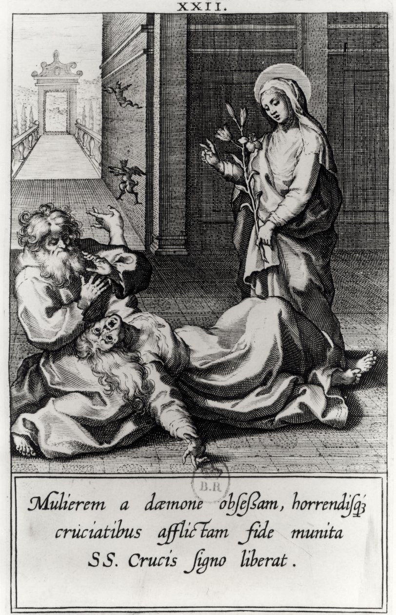 Sainte Catherine exorcisant un démon d