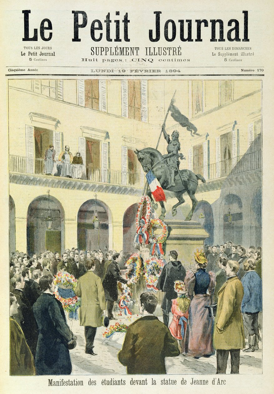 Les étudiants se rassemblent à la statue de Jeanne d
