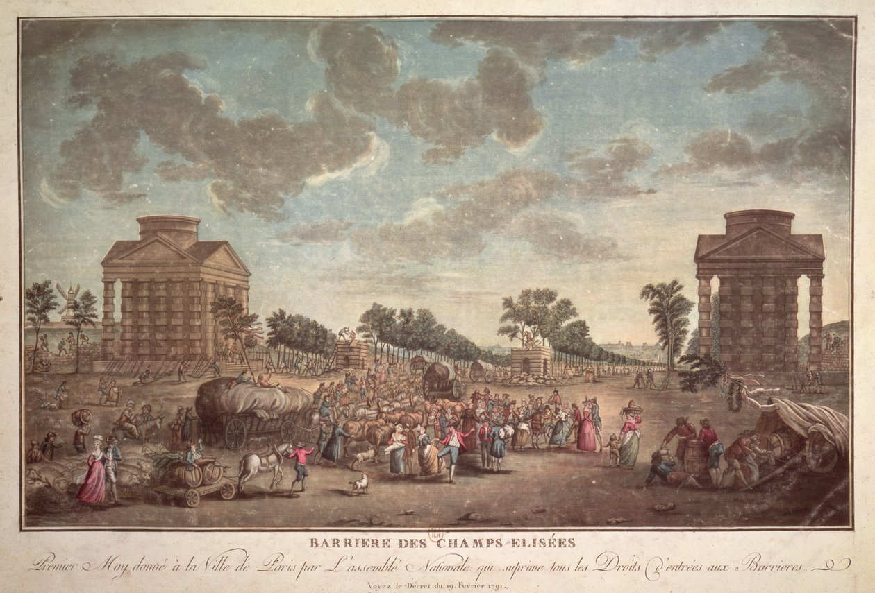 La barrière des Champs-Élysées. La suppression du droit d