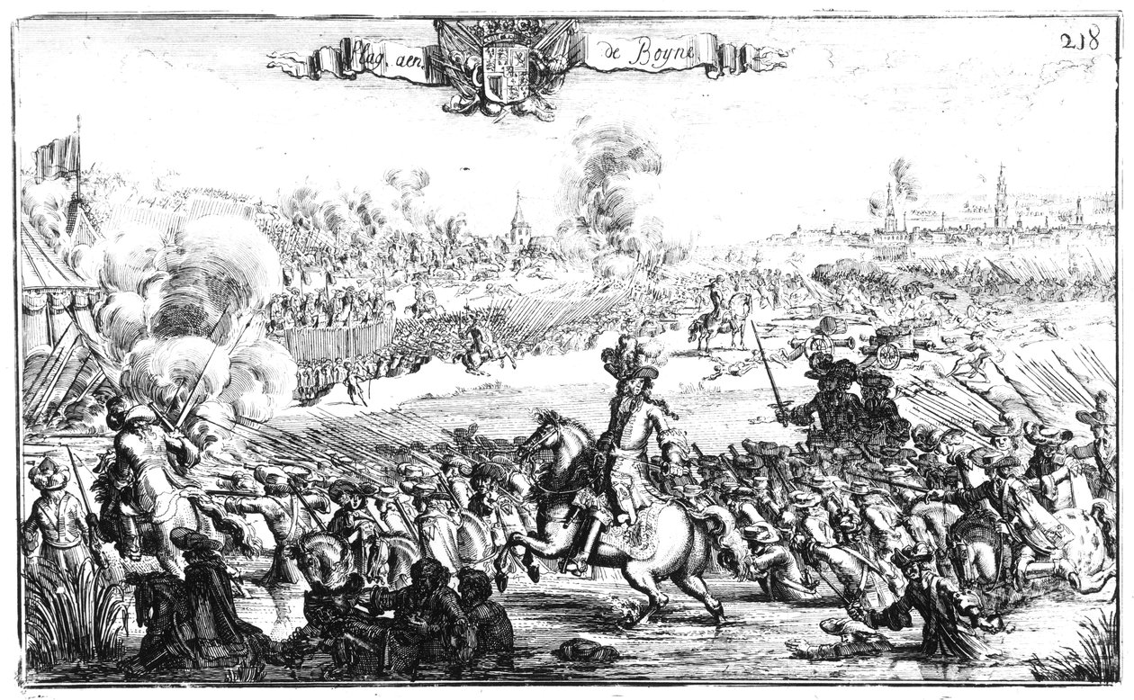 La Bataille de la Boyne, 1er juillet 1690 - French School