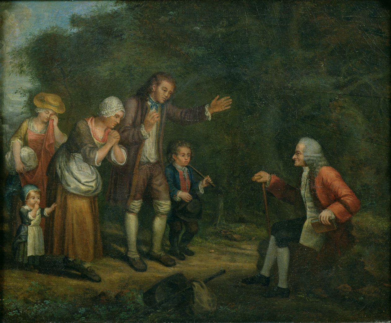 La famille Calas devant Voltaire à Ferney - French School