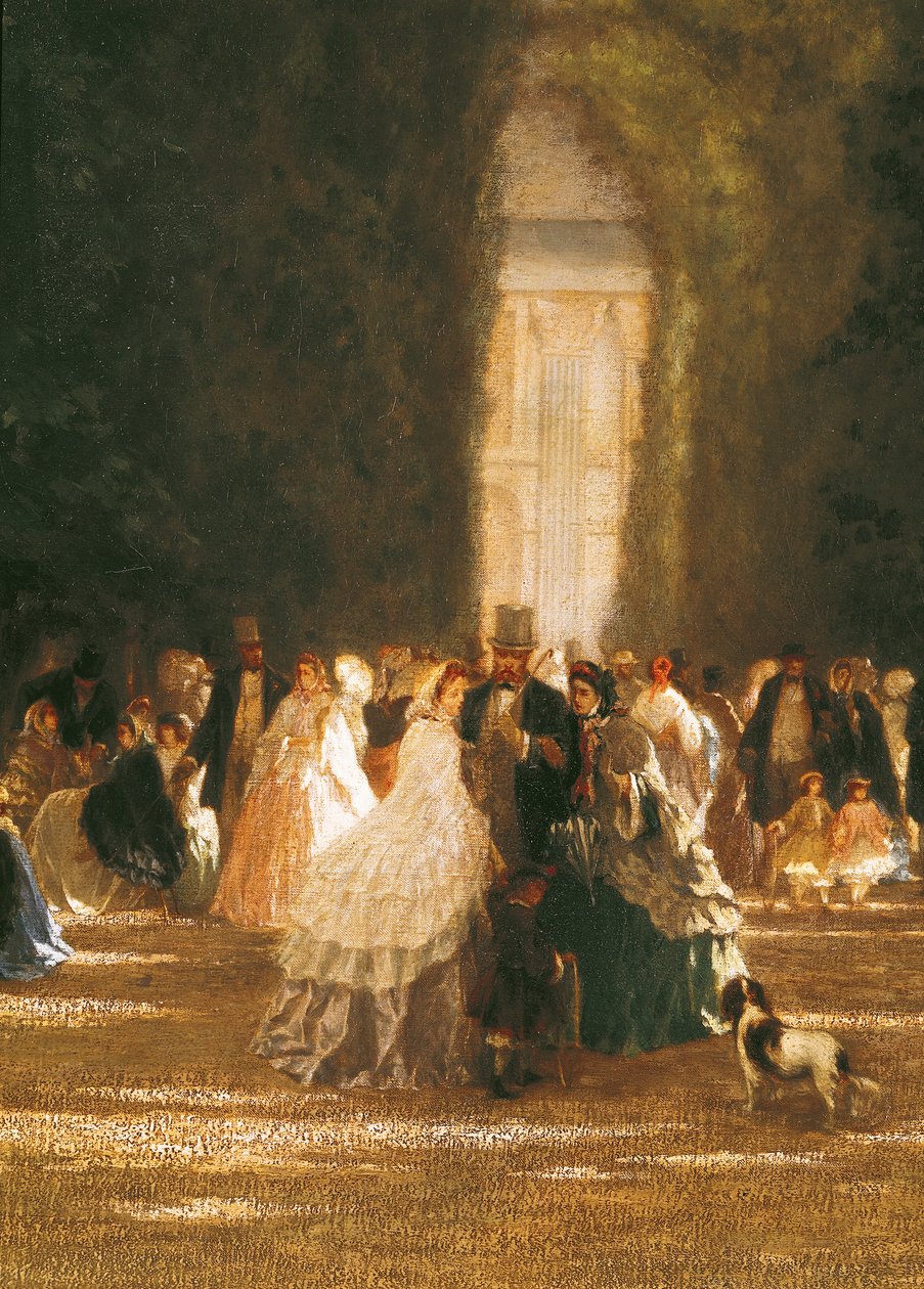 Le Jardin des Tuileries sous le Second Empire (détail) - French School
