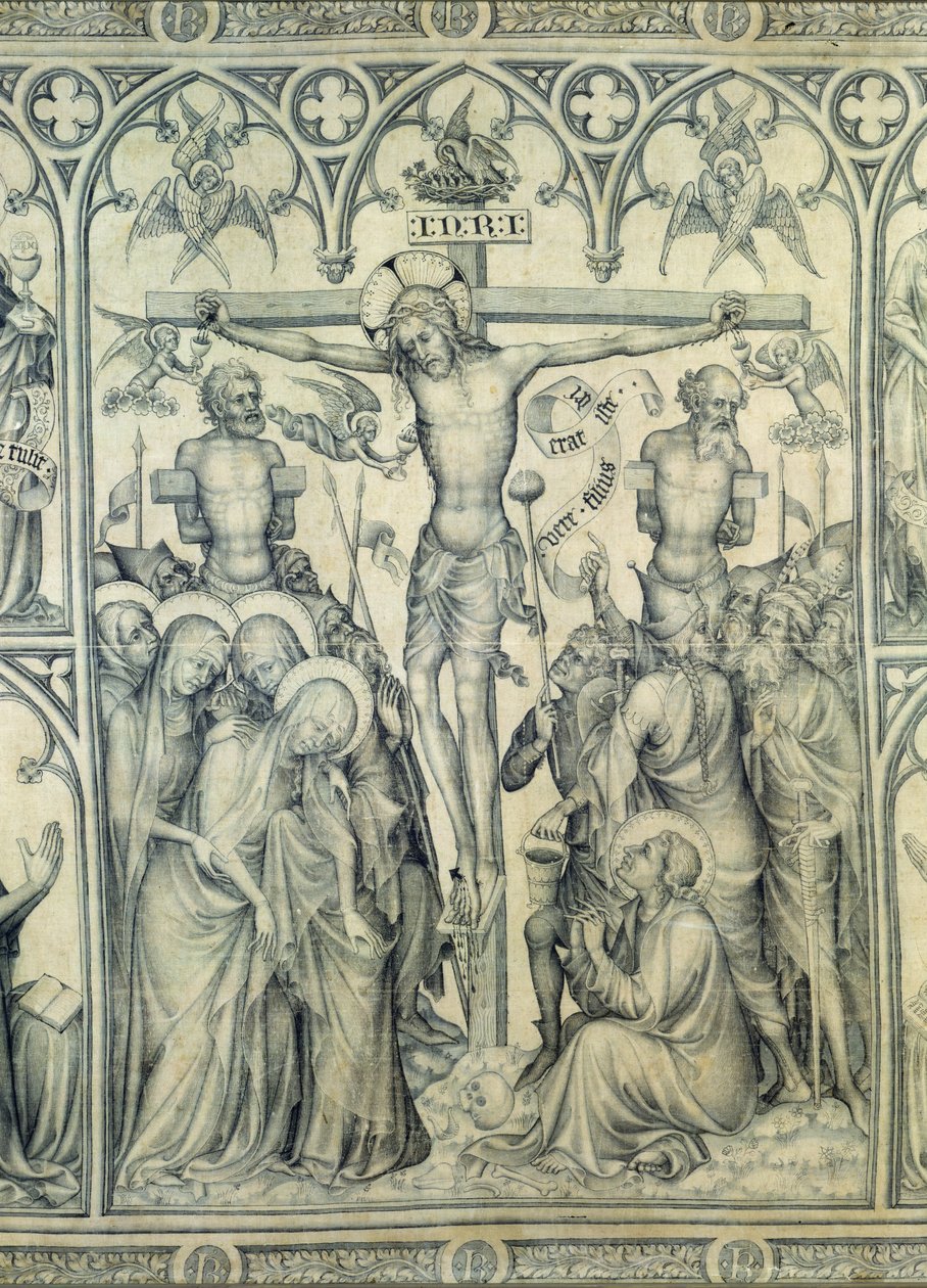 Le Parement de Narbonne, détail de la Crucifixion, vers 1375 (détail) - French School