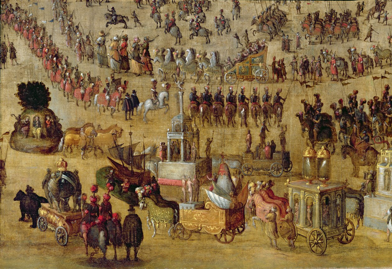 La Place Royale et le Carrousel en 1612 (détail) - French School
