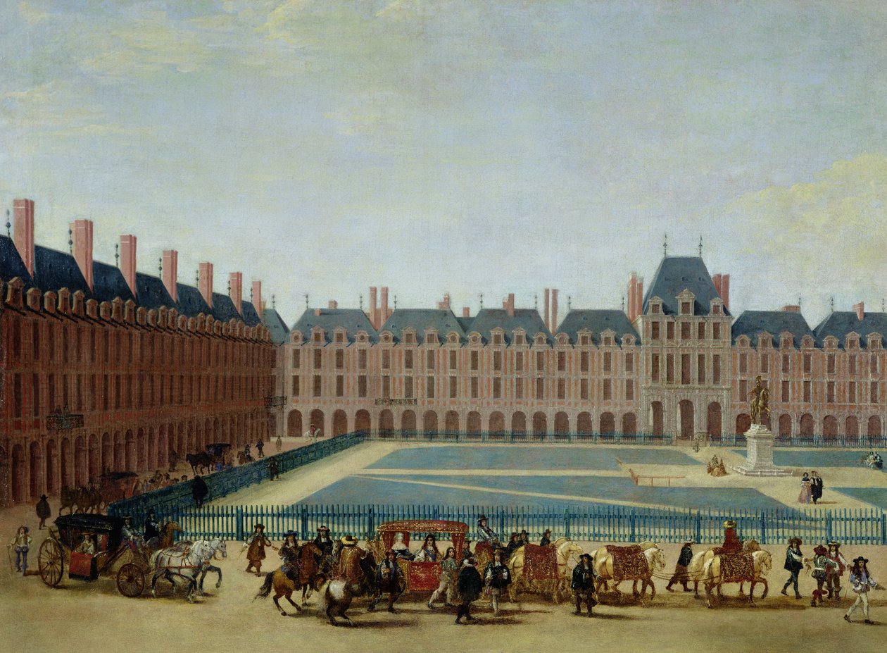 La Place Royale avec le carrosse royal, c.1655 - French School
