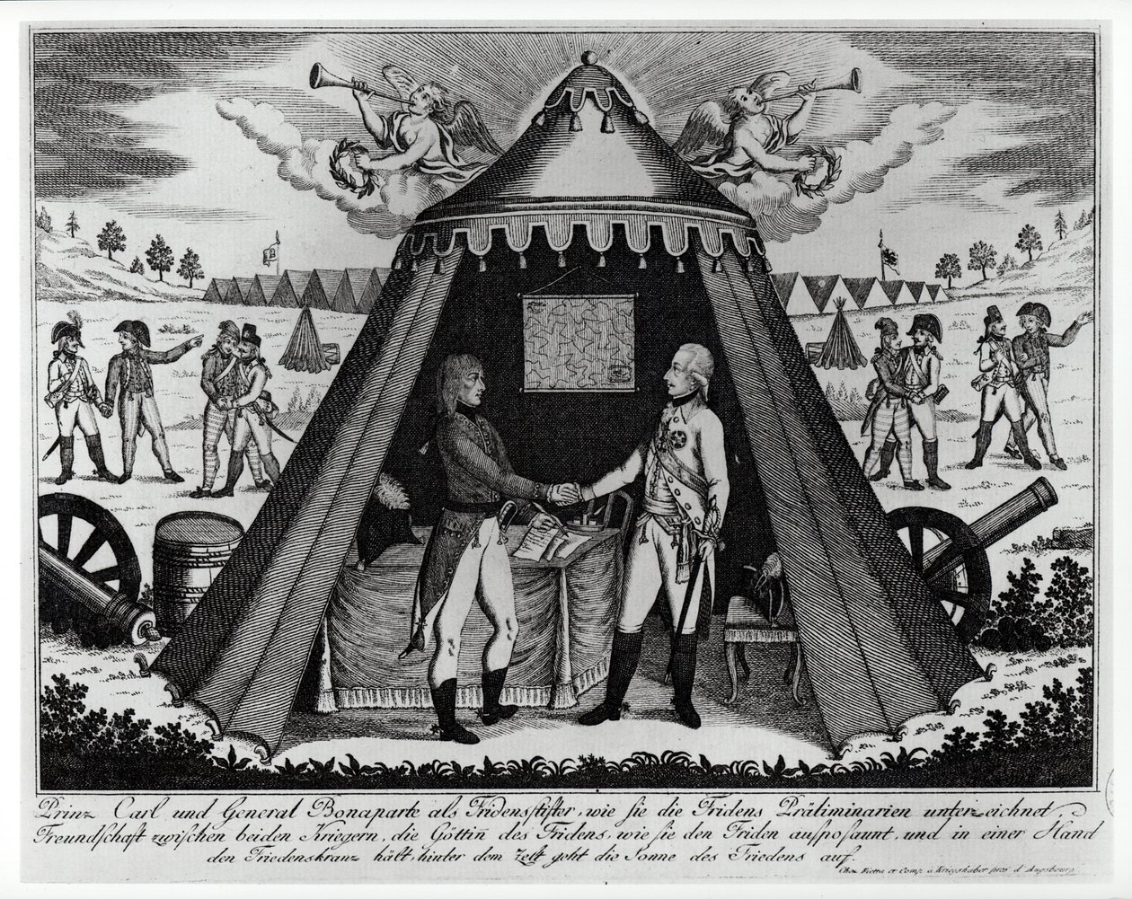 Le Traité de Campo Formio, 18 octobre 1797 - French School