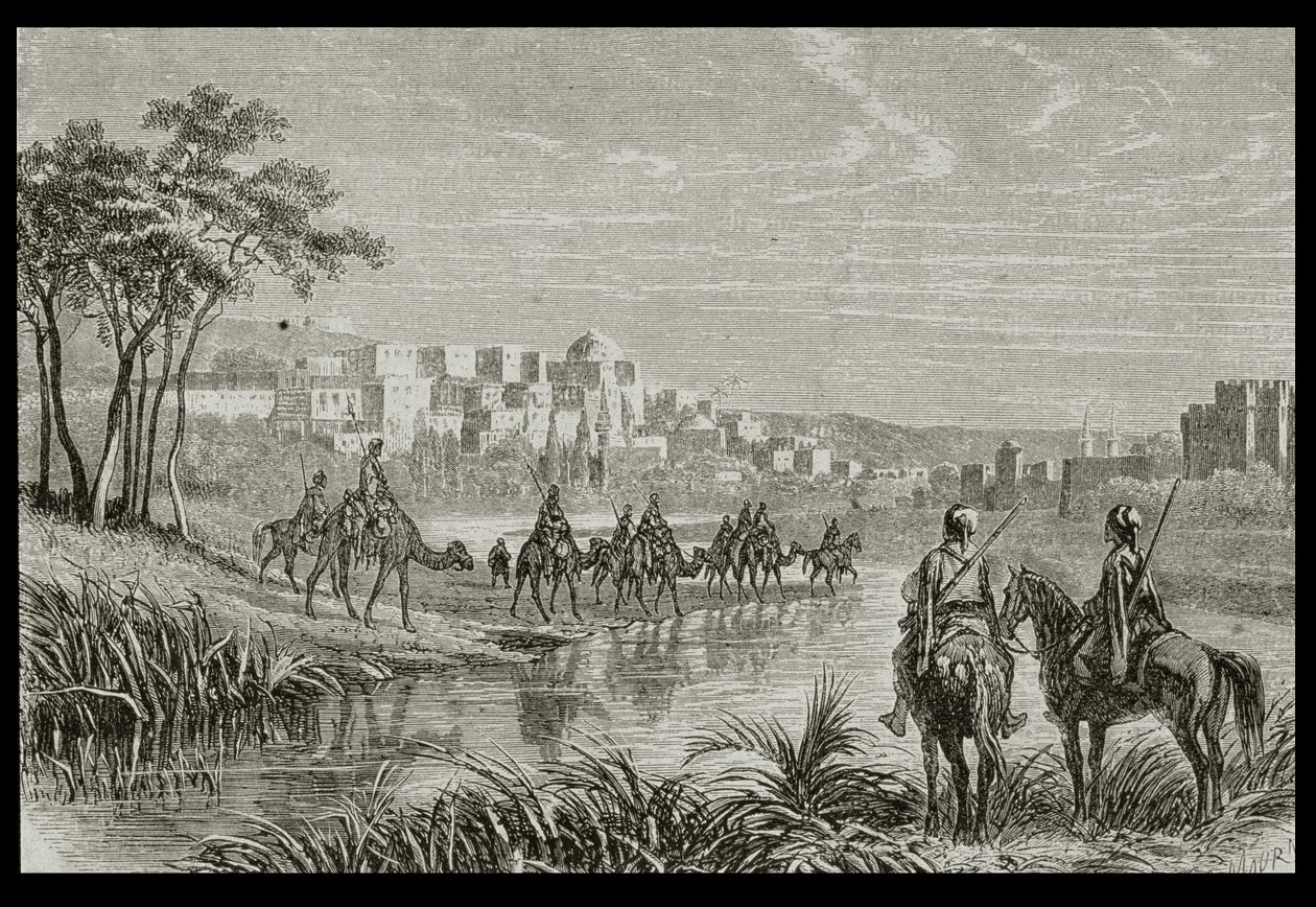 Tripoli dans les années 1860, gravé par Charles Maurand - French School