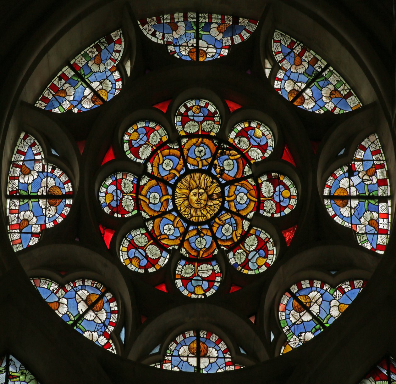 Rosace avec soleil et motifs géométriques, XVIe-XXe siècle - French School