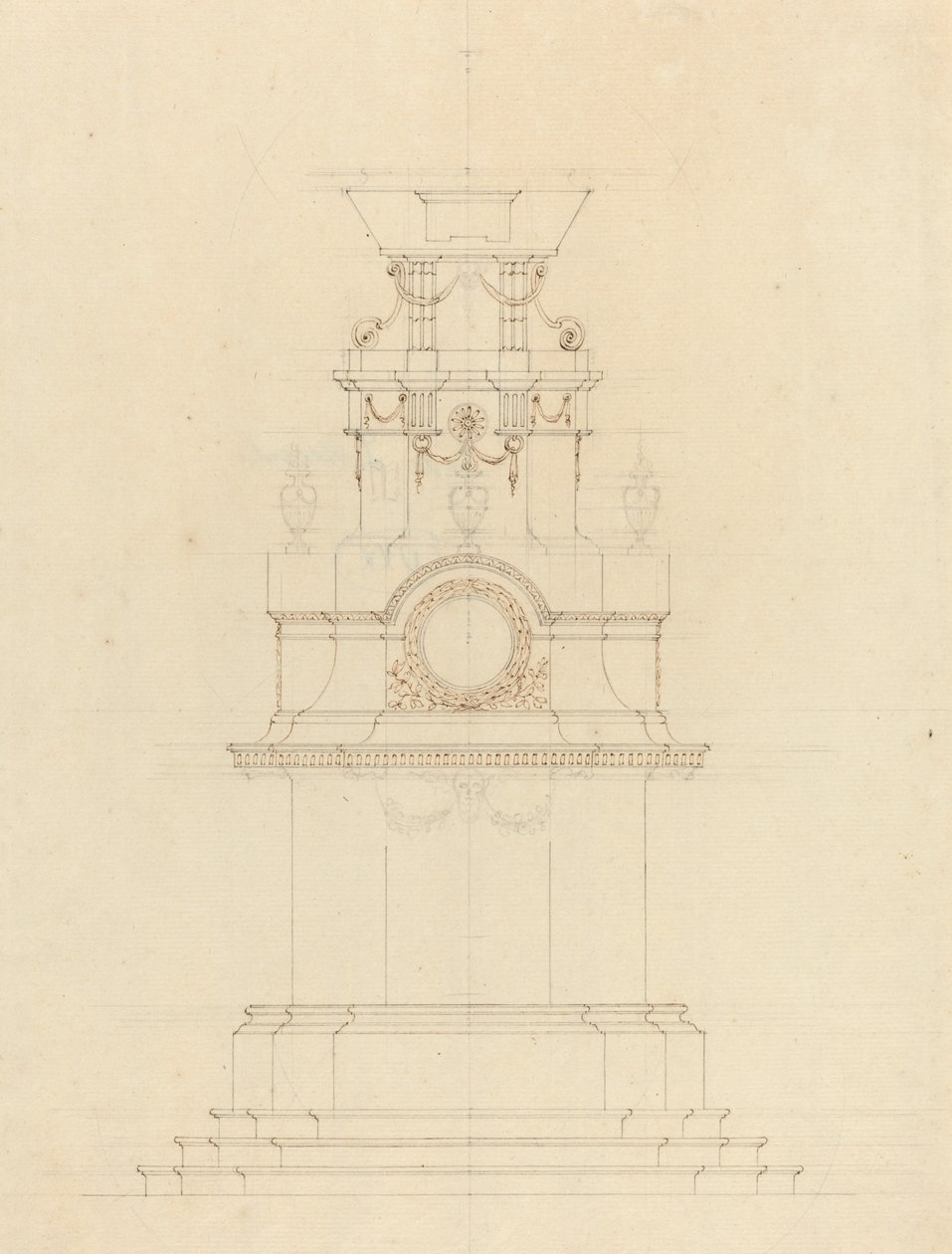 Conception pour un catafalque - French 18th Century