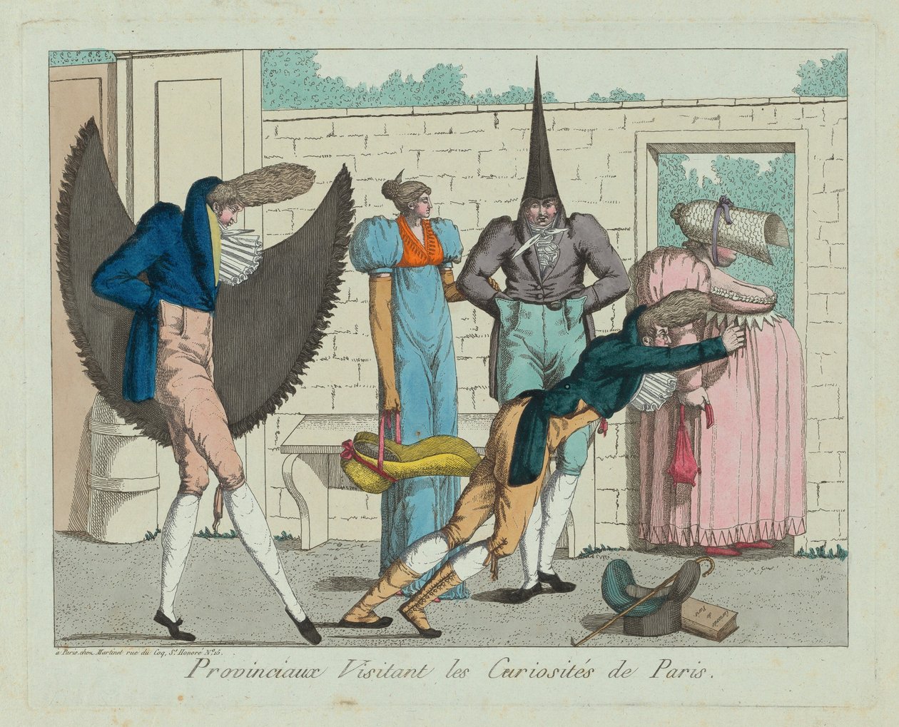 Provinciaux visitant les curiosités de Paris - French 19th Century