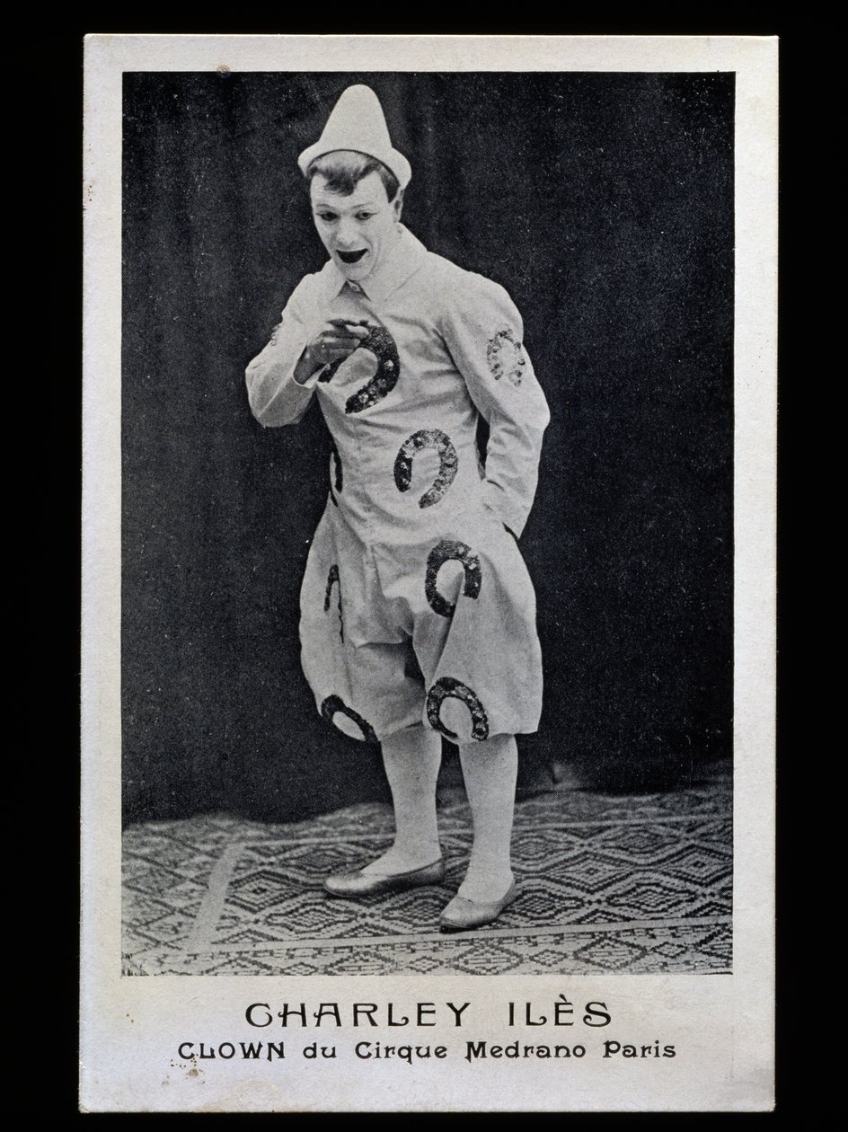 Clown Charley Iles (1876-?) du cirque Medrano à Paris, vers 1910, carte postale, France, 20e siècle - French Photographer