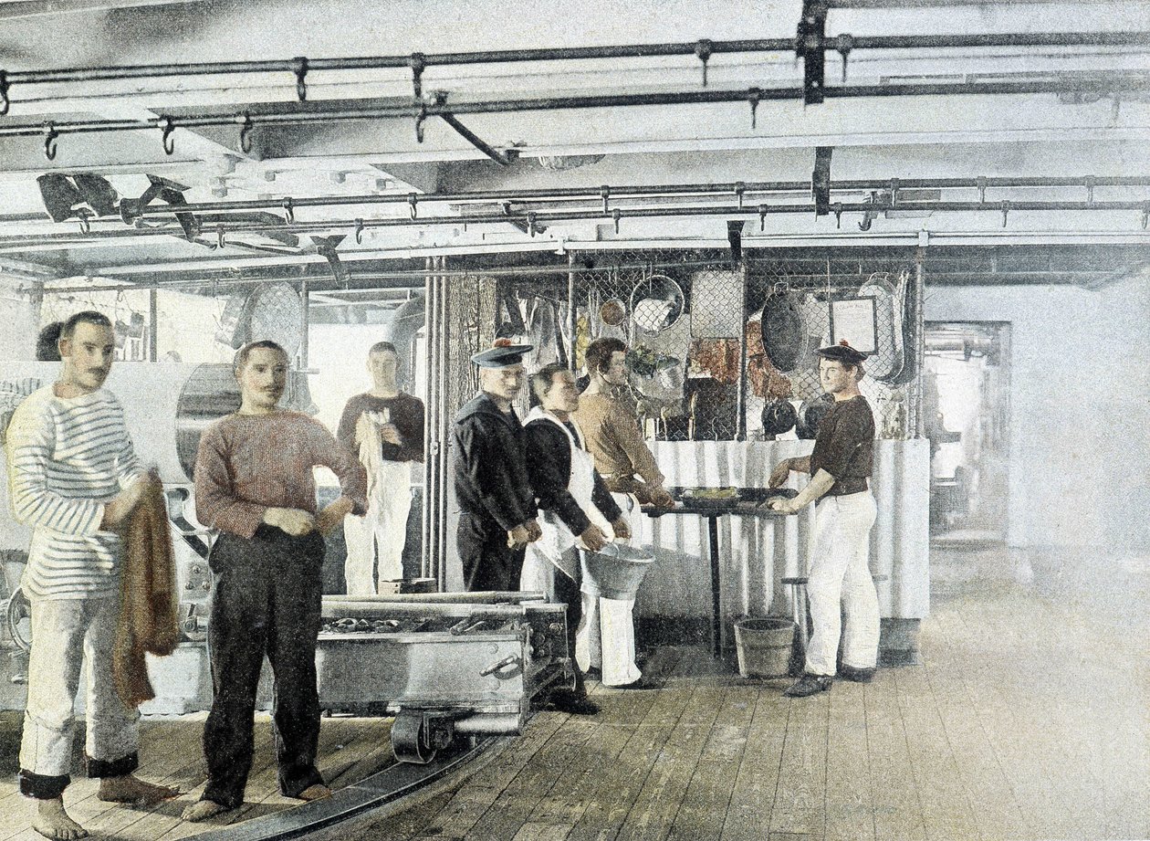 Marine française, fin XIXe siècle : La cuisine des officiers - Bibl. des Arts déco. - French Photographer