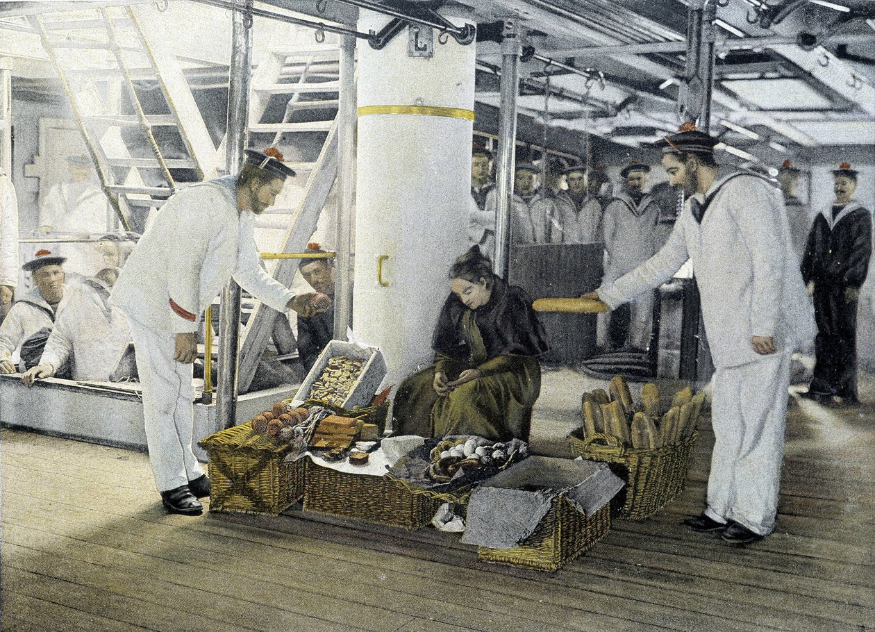Marine française, fin XIXe siècle : le marchand de comestibles - Bibl. des Arts déco. - French Photographer