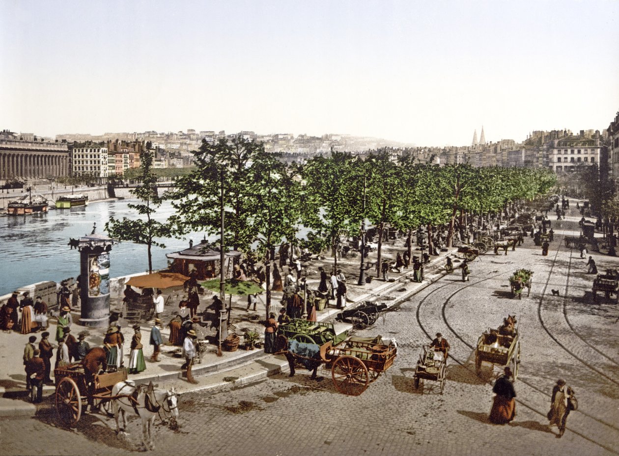 Marché Saint Antoine, quai des Célestins, Lyon, c.1900 - French Photographer